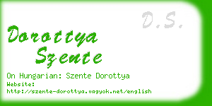 dorottya szente business card